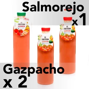 2 litros de Gazpacho + 1 litro de Salmorejo