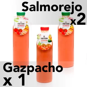 2 litros de Salmorejo + 1 litro de Gazpacho